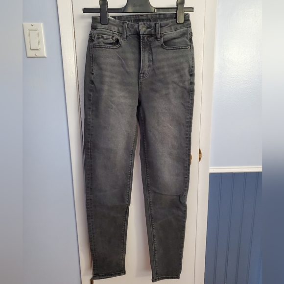 00 Black American Eagle Stretch Jeans Long Leg Skinny - Picture 1 of 3